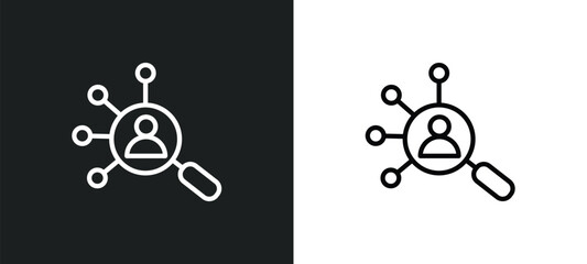 hr solutions icon isolated in white and black colors. hr solutions outline vector icon from general collection for web, mobile apps and ui.