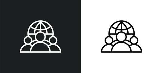 team icon isolated in white and black colors. team outline vector icon from general collection for web, mobile apps and ui.