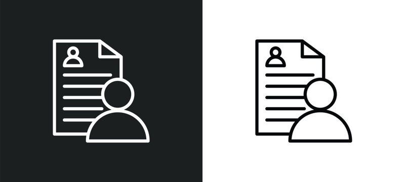hr policies icon isolated in white and black colors. hr policies outline vector icon from general collection for web, mobile apps and ui.