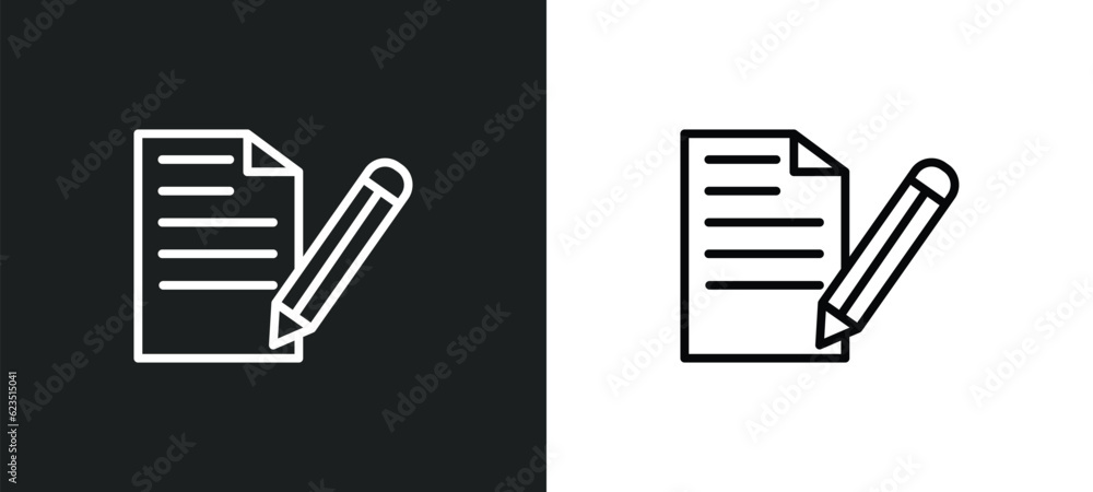 Poster copywriting icon isolated in white and black colors. copywriting outline vector icon from general co