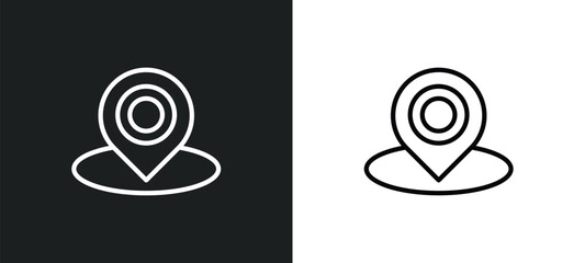 coordinate icon isolated in white and black colors. coordinate outline vector icon from general collection for web, mobile apps and ui.