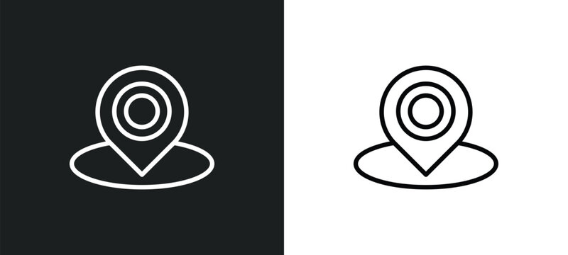 coordinate icon isolated in white and black colors. coordinate outline vector icon from general collection for web, mobile apps and ui.