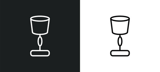 lamps icon isolated in white and black colors. lamps outline vector icon from furniture & household collection for web, mobile apps and ui.