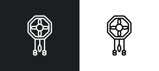 adornment icon isolated in white and black colors. adornment outline vector icon from furniture & household collection for web, mobile apps and ui.