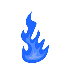 Hot Blue Fire Vector Illustration