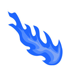 Hot Blue Fire Vector Illustration
