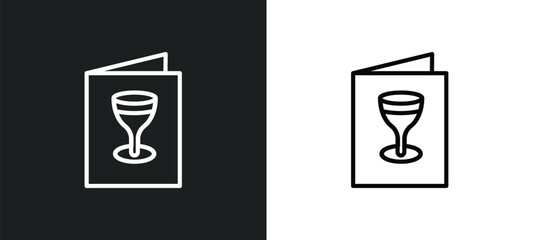 drinks menu icon isolated in white and black colors. drinks menu outline vector icon from food collection for web, mobile apps and ui.