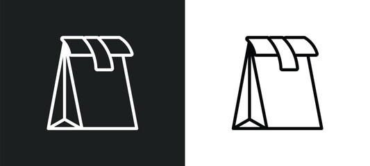 pack icon isolated in white and black colors. pack outline vector icon from food collection for web, mobile apps and ui.