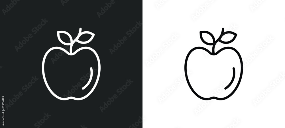Poster leaf icon isolated in white and black colors. leaf outline vector icon from food collection for web,