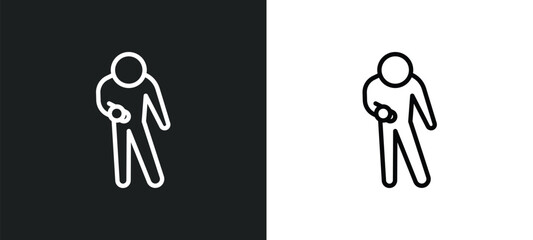 impatient human icon isolated in white and black colors. impatient human outline vector icon from feelings collection for web, mobile apps and ui.