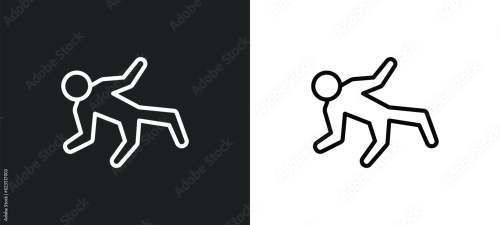 Aufkleber ecstatic human icon isolated in white and black colors. ecstatic human outline vector icon from feel