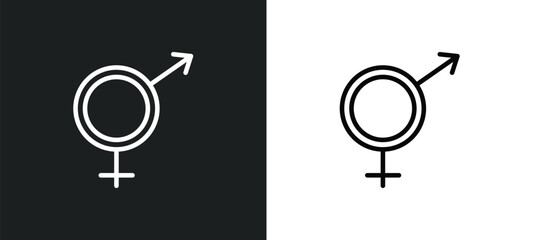 unisex icon isolated in white and black colors. unisex outline vector icon from fashion collection for web, mobile apps and ui.