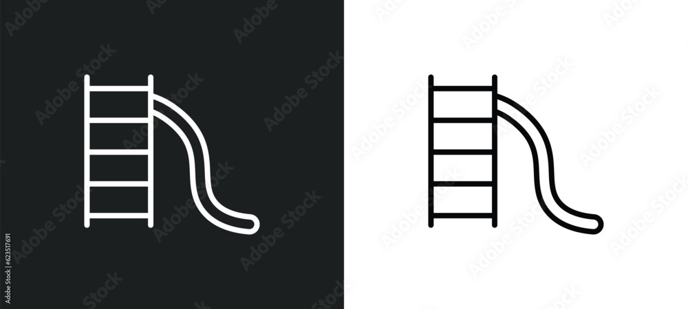 Poster toboggan icon isolated in white and black colors. toboggan outline vector icon from entertainment co