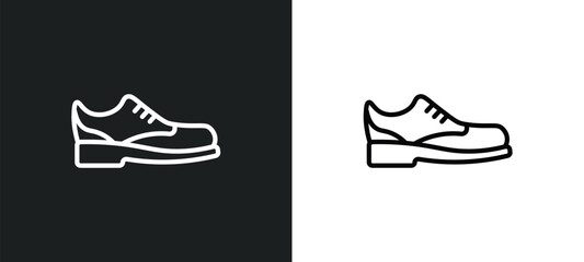 men shoe icon isolated in white and black colors. men shoe outline vector icon from fashion collection for web, mobile apps and ui.