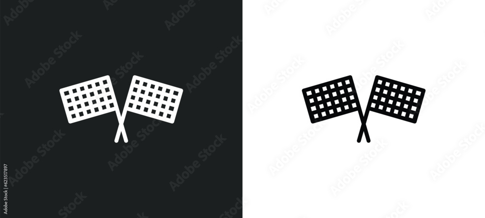 Poster racing icon isolated in white and black colors. racing outline vector icon from arcade collection fo