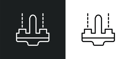 icon isolated in white and black colors. outline vector icon from arcade collection for web, mobile apps and