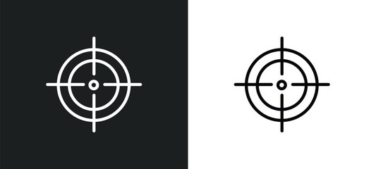 shooter icon isolated in white and black colors. shooter outline vector icon from arcade collection for web, mobile apps and ui.