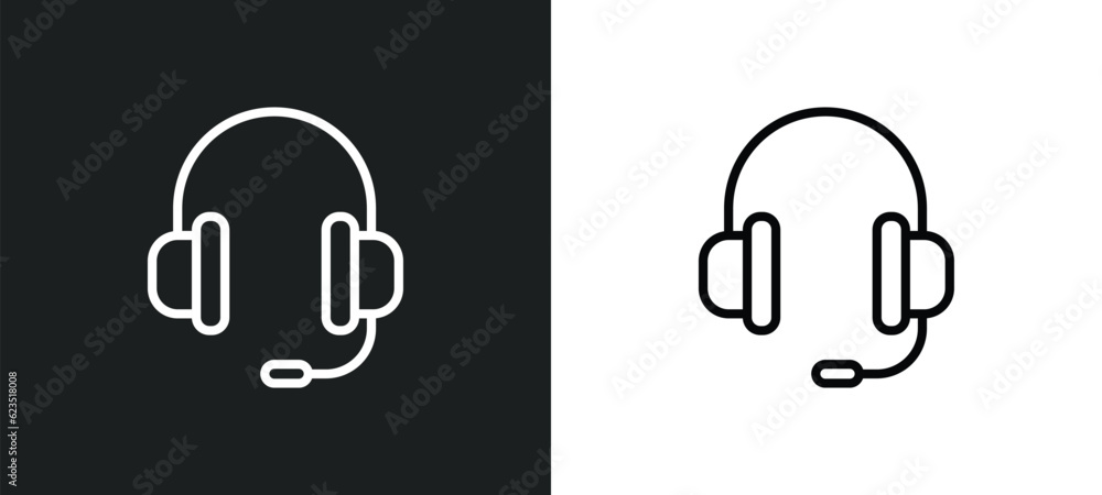 Poster earphone icon isolated in white and black colors. earphone outline vector icon from arcade collectio