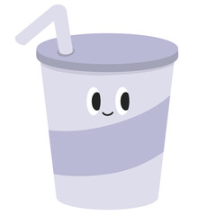 Cola Fast food cute groovy retro cartoon