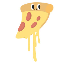 Layer 10pizza Fast food junk food cute  groovy retro cartoon