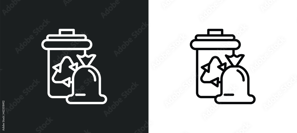 Poster garbage disposal icon isolated in white and black colors. garbage disposal outline vector icon from 