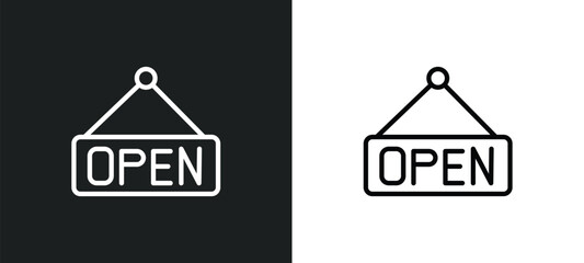 opened icon isolated in white and black colors. opened outline vector icon from education collection for web, mobile apps and ui.