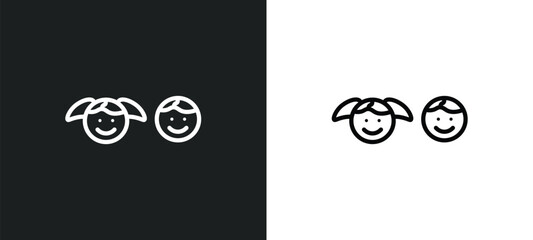 kids icon isolated in white and black colors. kids outline vector icon from education collection for web, mobile apps and ui.