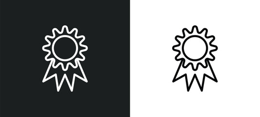 merit icon isolated in white and black colors. merit outline vector icon from education collection for web, mobile apps and ui.
