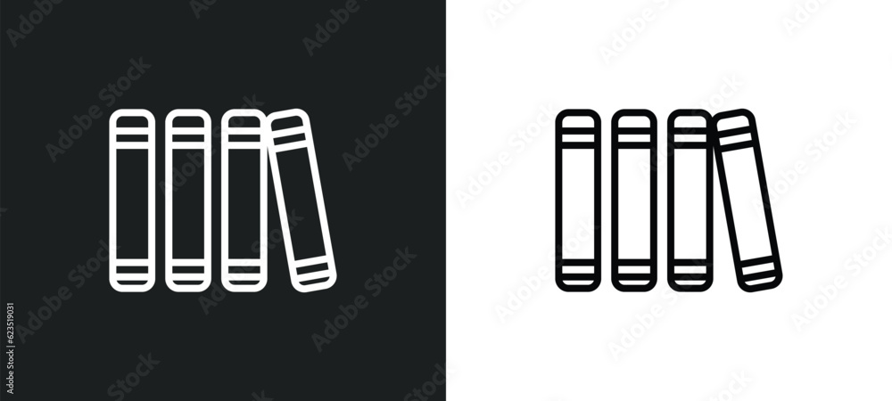 Poster library icon isolated in white and black colors. library outline vector icon from education collecti