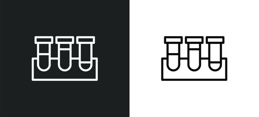test tubes icon isolated in white and black colors. test tubes outline vector icon from education collection for web, mobile apps and ui.