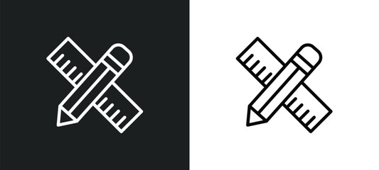 school material icon isolated in white and black colors. school material outline vector icon from education collection for web, mobile apps and ui.