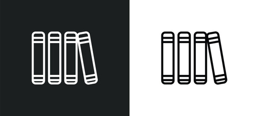 library icon isolated in white and black colors. library outline vector icon from education collection for web, mobile apps and ui.