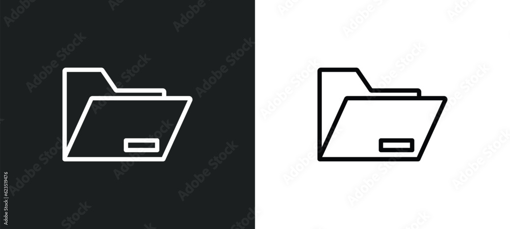 Poster open file icon isolated in white and black colors. open file outline vector icon from education coll