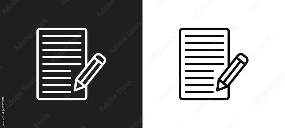 Poster application form icon isolated in white and black colors. application form outline vector icon from 