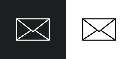closed envelope icon isolated in white and black colors. closed envelope outline vector icon from education collection for web, mobile apps and ui.