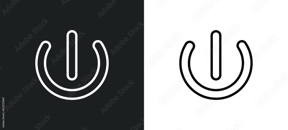 Poster green power icon isolated in white and black colors. green power outline vector icon from ecology co