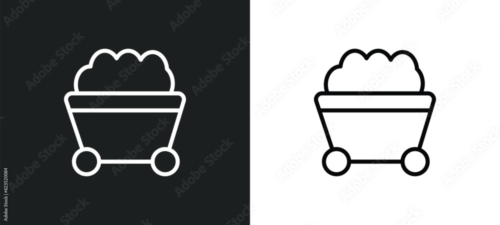 Poster coal icon isolated in white and black colors. coal outline vector icon from ecology collection for w