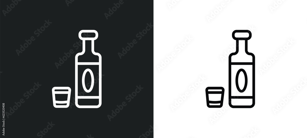 Aufkleber alcohol icon isolated in white and black colors. alcohol outline vector icon from drinks collection 