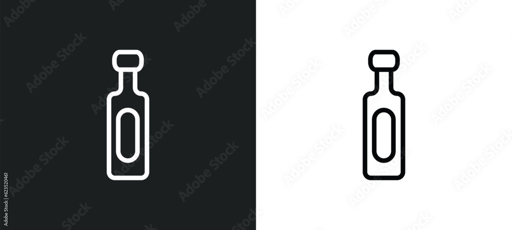 Poster vodka icon isolated in white and black colors. vodka outline vector icon from drinks collection for 
