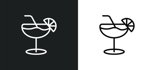 daiquiri icon isolated in white and black colors. daiquiri outline vector icon from drinks collection for web, mobile apps and ui.