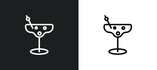 last word drink icon isolated in white and black colors. last word drink outline vector icon from drinks collection for web, mobile apps and ui.