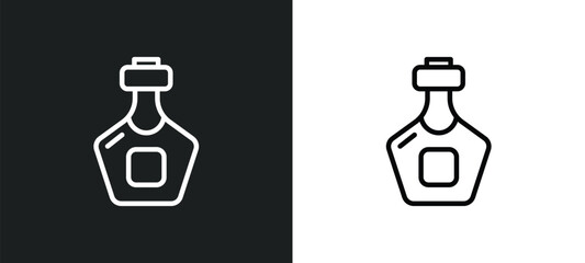 liquor icon isolated in white and black colors. liquor outline vector icon from drinks collection for web, mobile apps and ui.