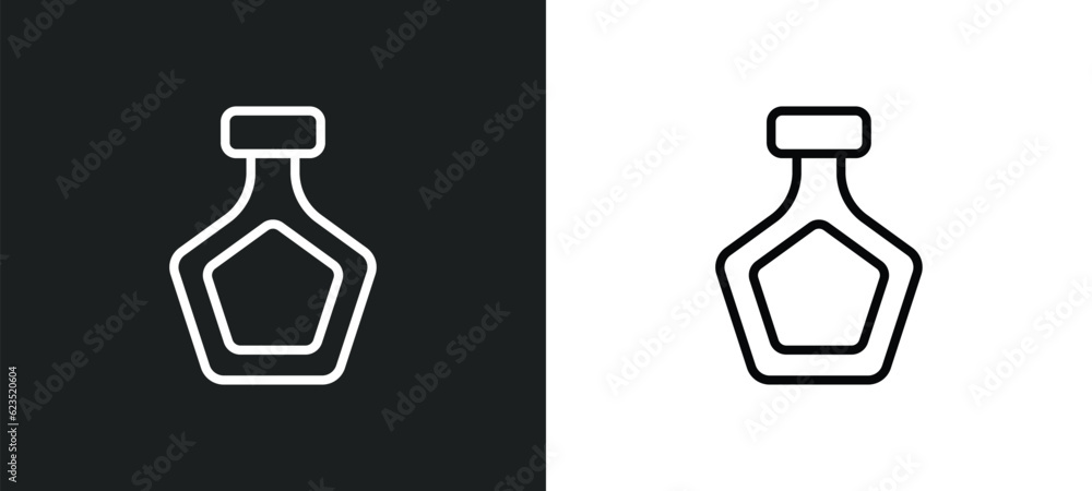Poster brandy icon isolated in white and black colors. brandy outline vector icon from drinks collection fo