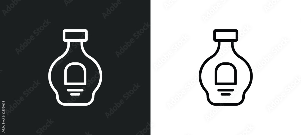 Aufkleber cognac icon isolated in white and black colors. cognac outline vector icon from drinks collection fo