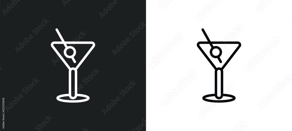 Aufkleber manhattan icon isolated in white and black colors. manhattan outline vector icon from drinks collect