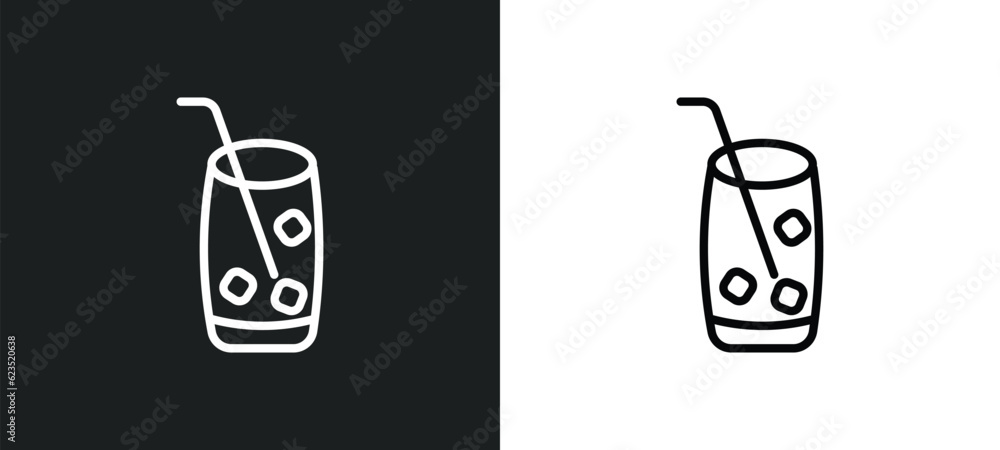 Aufkleber mojito icon isolated in white and black colors. mojito outline vector icon from drinks collection fo