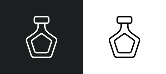 brandy icon isolated in white and black colors. brandy outline vector icon from drinks collection for web, mobile apps and ui.