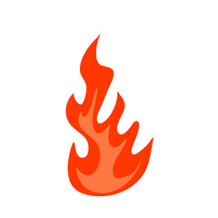 Hot Red Fire Vector Illustration
