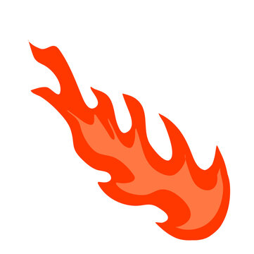 Hot Red Fire Vector Illustration