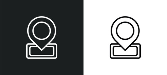 localize icon isolated in white and black colors. localize outline vector icon from delivery and logistic collection for web, mobile apps and ui.